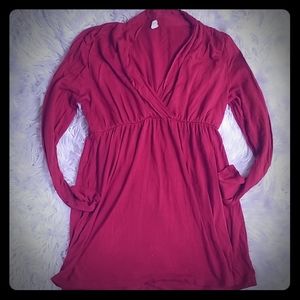 Pink Blush Maternity/Nursing Top - Rust, Large